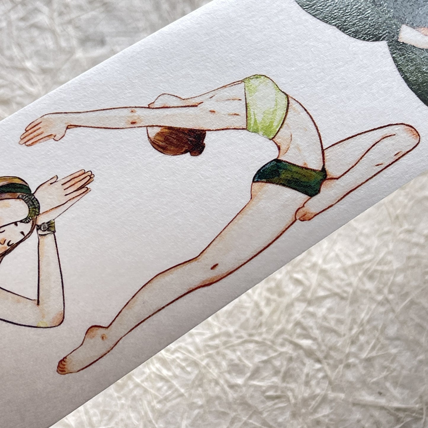 DingDing Vol7【25#Yoga】,Washi/PET Tape Stickers,1.97 in x 10.94 YD,Original Design,for Scrapbook Supplies,Scrapbook Tape Stickers,Junk Journal Supplies,Bullet Journal Supplies