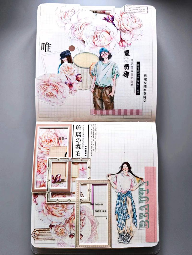 DingDing Vol4【15#A Little Blue】Original Character Design Washi Matte PET Journal Tape Versatile Collage Materials