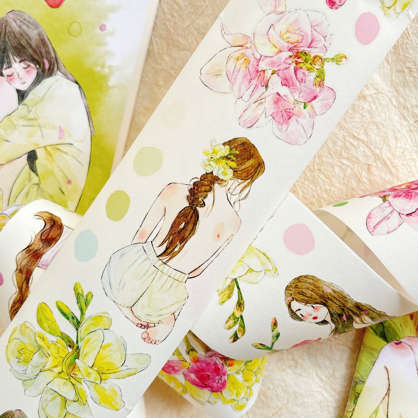 Seahorse Forest Vol10【A55#Appearance】Vintage Scene Original Design Pre-Cut Washi/PET Tape Stickers,for Scrapbook Supplies,Junk Journal Supplies