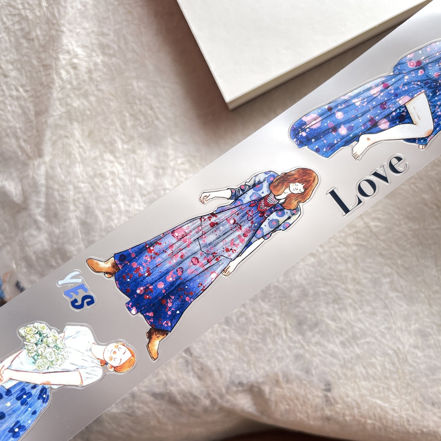 DingDing Vol7【24#Colorful】,Washi/PET Tape Stickers,1.97 in x 10.94 YD,Original Design,for Scrapbook Supplies,Scrapbook Tape Stickers,Junk Journal Supplies,Bullet Journal Supplies