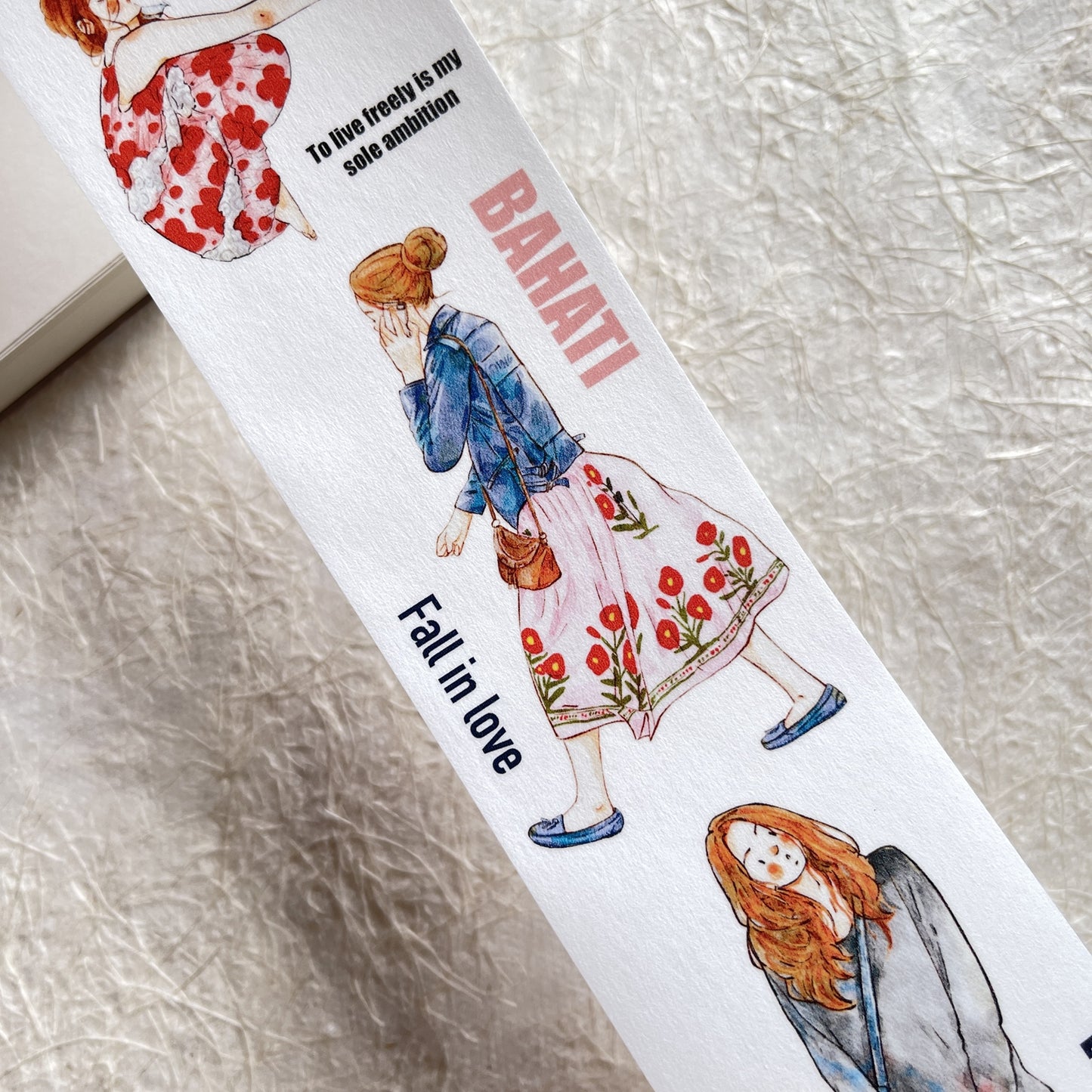 DingDing Vol7【24#Colorful】,Washi/PET Tape Stickers,1.97 in x 10.94 YD,Original Design,for Scrapbook Supplies,Scrapbook Tape Stickers,Junk Journal Supplies,Bullet Journal Supplies