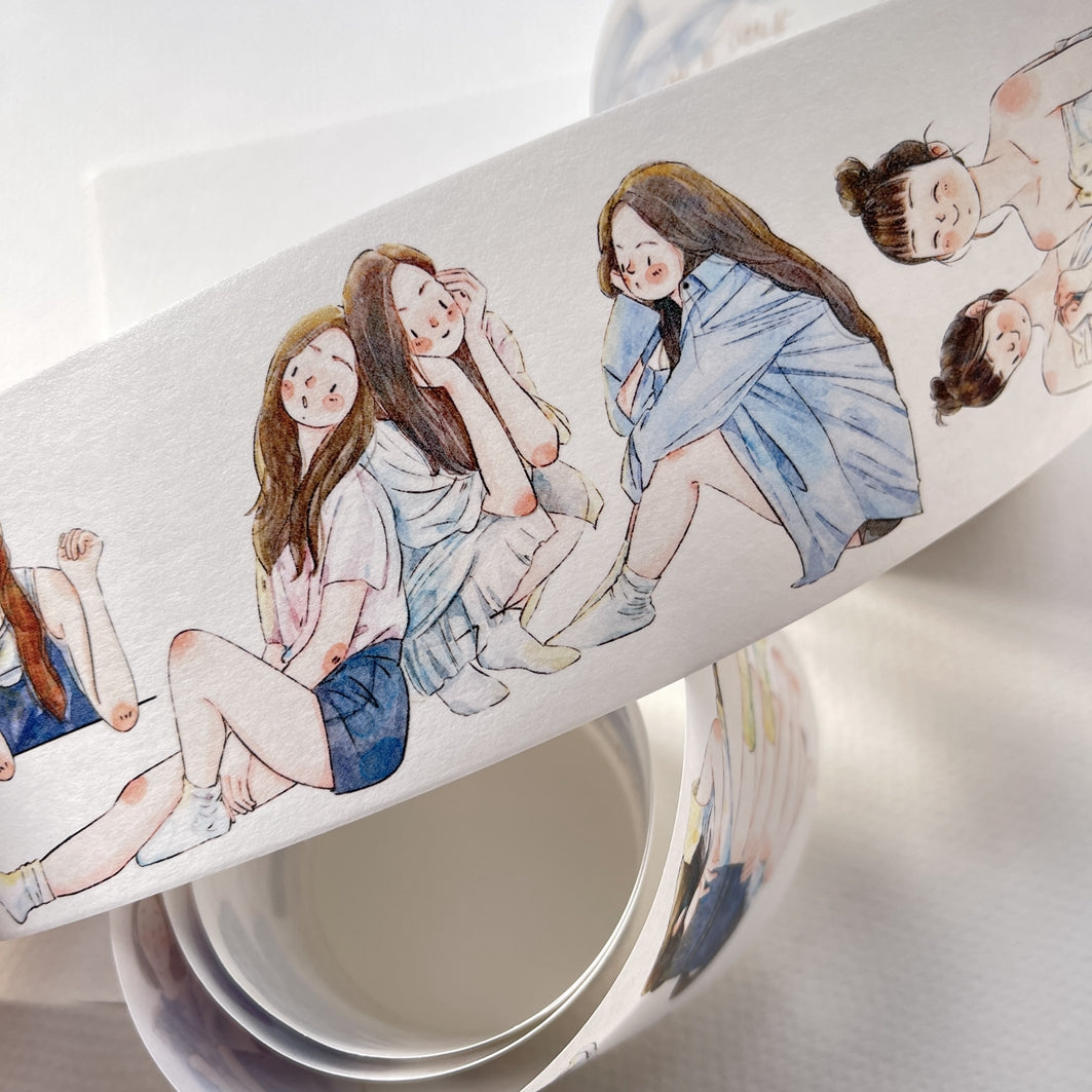 Seahorse Forest Vol2【A8#Sisters】Original Character Design Journal Washi/Matte PET Tape Versatile Collage Material