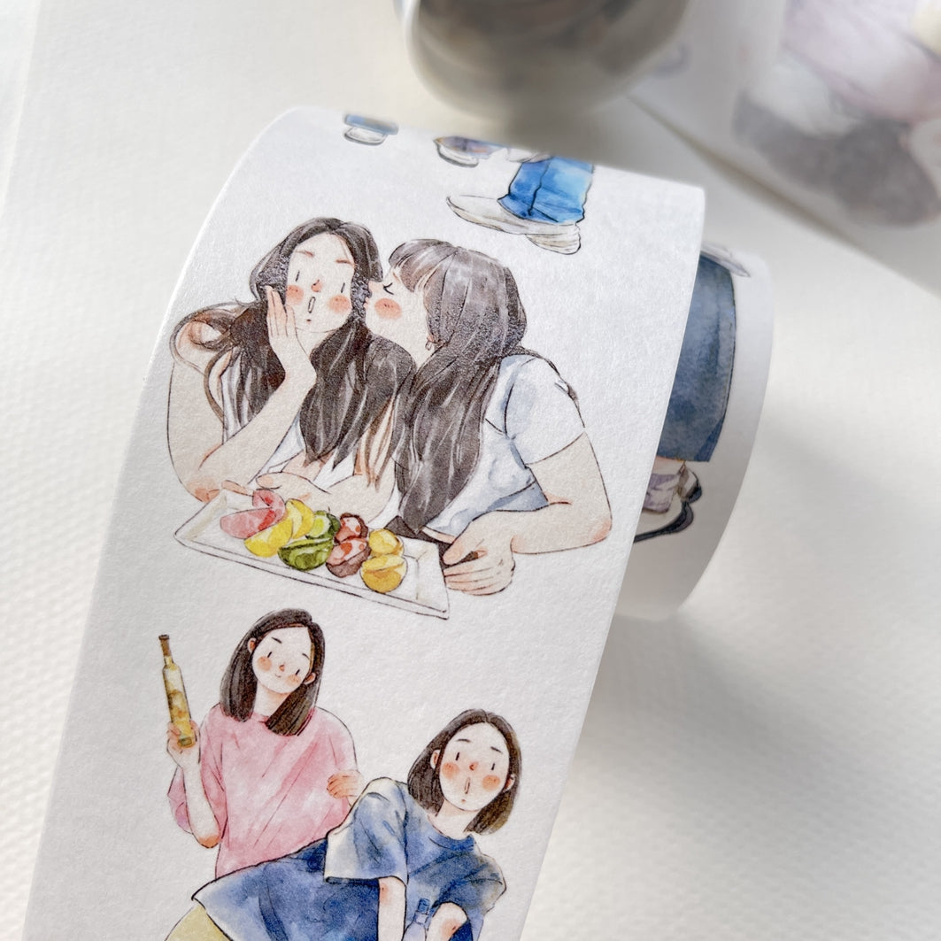 Seahorse Forest Vol2【A8#Sisters】Original Character Design Journal Washi/Matte PET Tape Versatile Collage Material