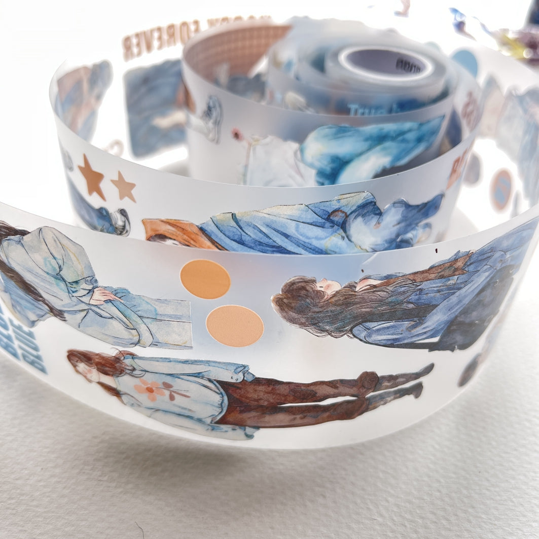 Seahorse Forest Vol2【A7#Extra】Original Character Design Journal Washi/Matte PET Tape Versatile Collage Material