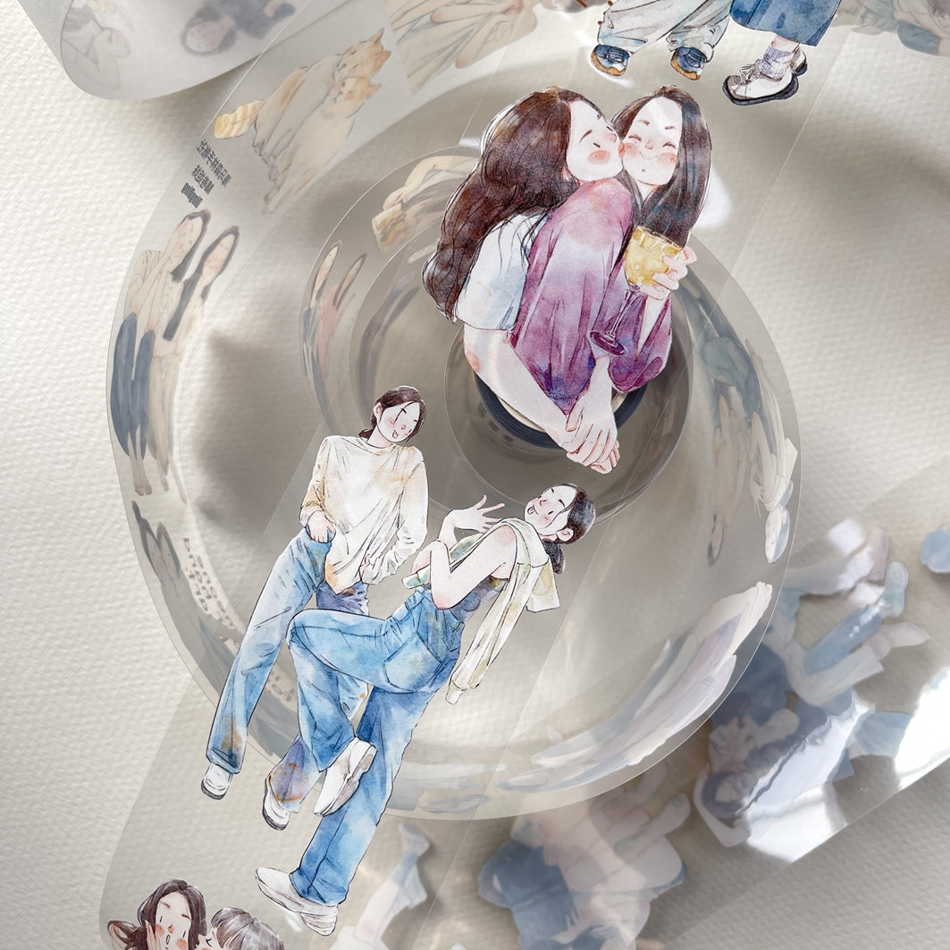Seahorse Forest Vol2【A8#Sisters】Original Character Design Journal Washi/Matte PET Tape Versatile Collage Material