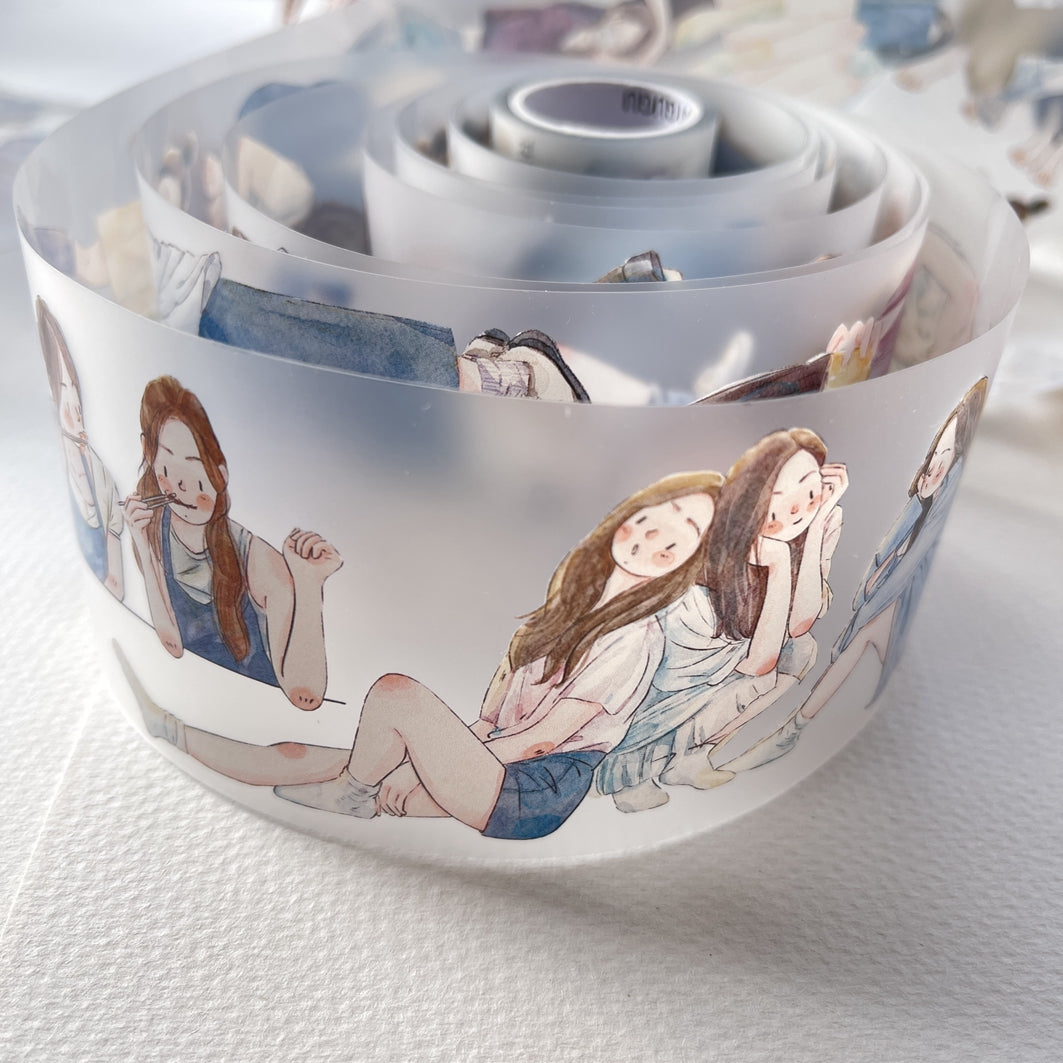 Seahorse Forest Vol2【A8#Sisters】Original Character Design Journal Washi/Matte PET Tape Versatile Collage Material