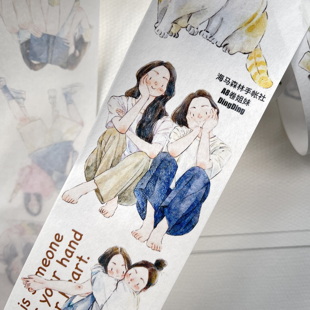 Seahorse Forest Vol2【A8#Sisters】Original Character Design Journal Washi/Matte PET Tape Versatile Collage Material