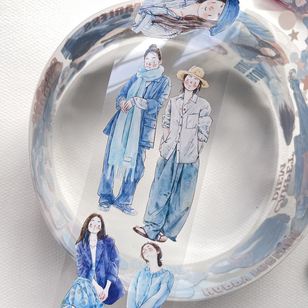 Seahorse Forest Vol2【A7#Extra】Original Character Design Journal Washi/Matte PET Tape Versatile Collage Material