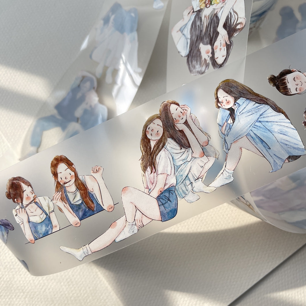 Seahorse Forest Vol2【A8#Sisters】Original Character Design Journal Washi/Matte PET Tape Versatile Collage Material
