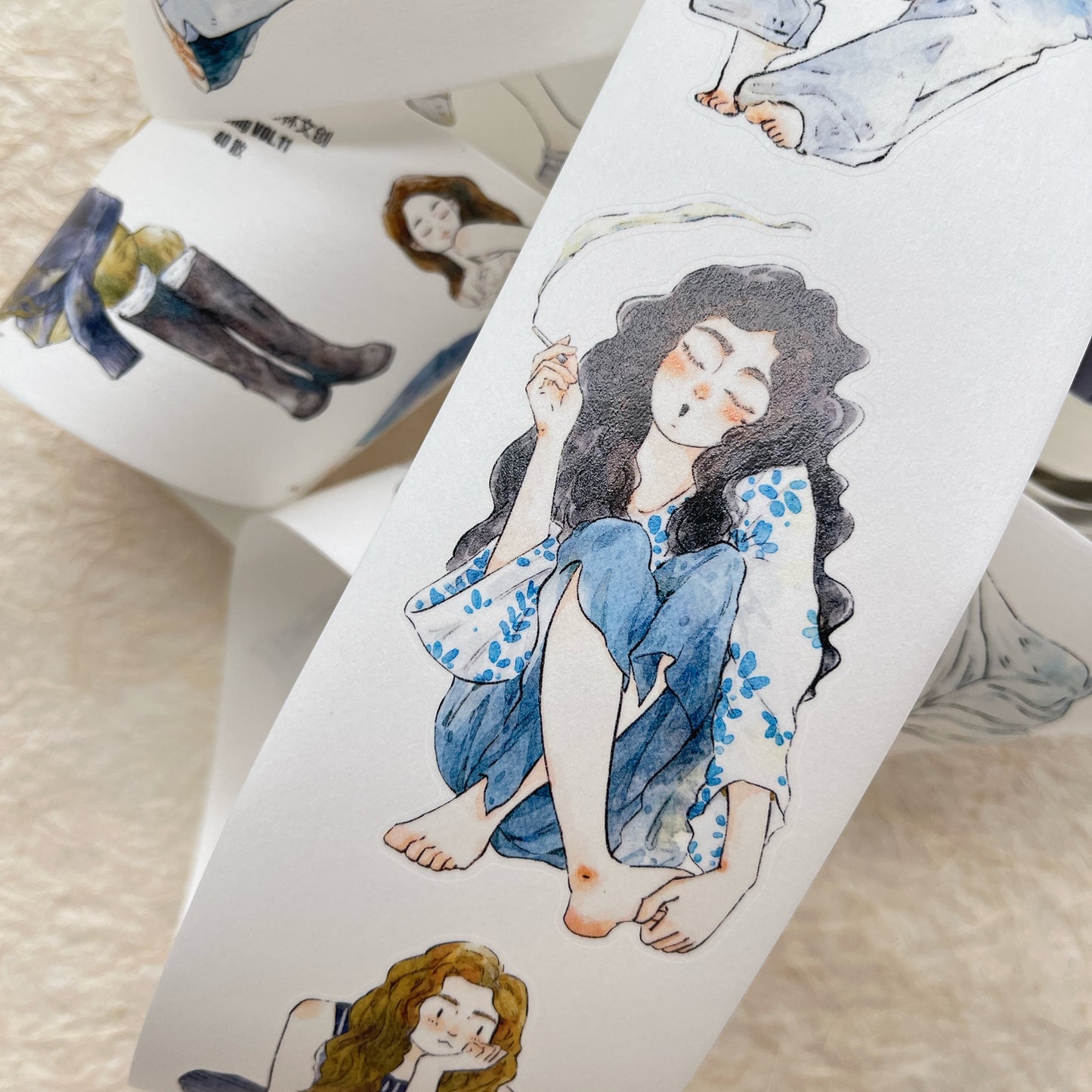 DingDing Vol11【40#Scatter】Original Design Pre-Cut Washi/PET Tape Stickers,for Scrapbook Supplies,Journaling,Junk Journal,Bullet Journal,Planner Stickers