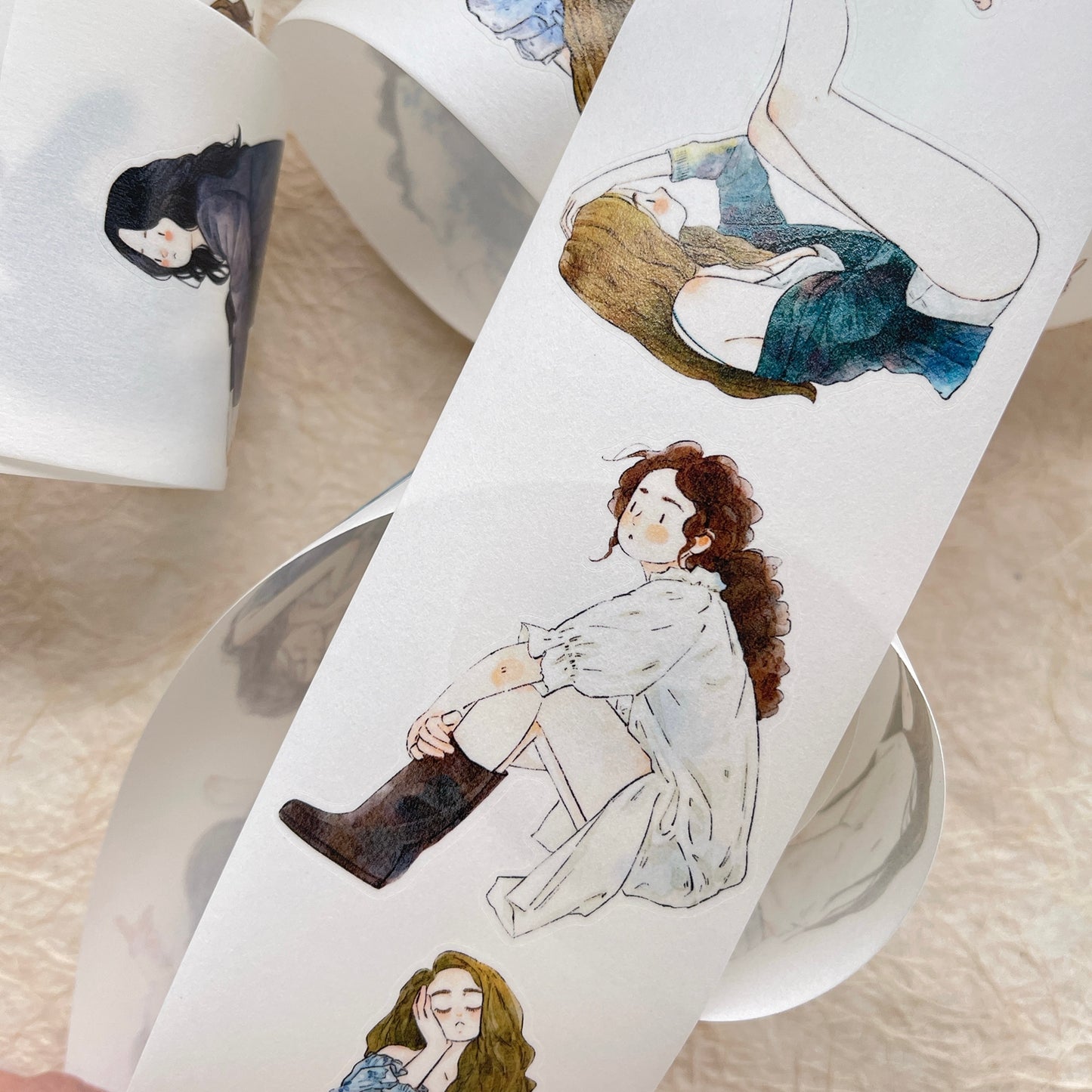 DingDing Vol11【40#Scatter】Original Design Pre-Cut Washi/PET Tape Stickers,for Scrapbook Supplies,Journaling,Junk Journal,Bullet Journal,Planner Stickers
