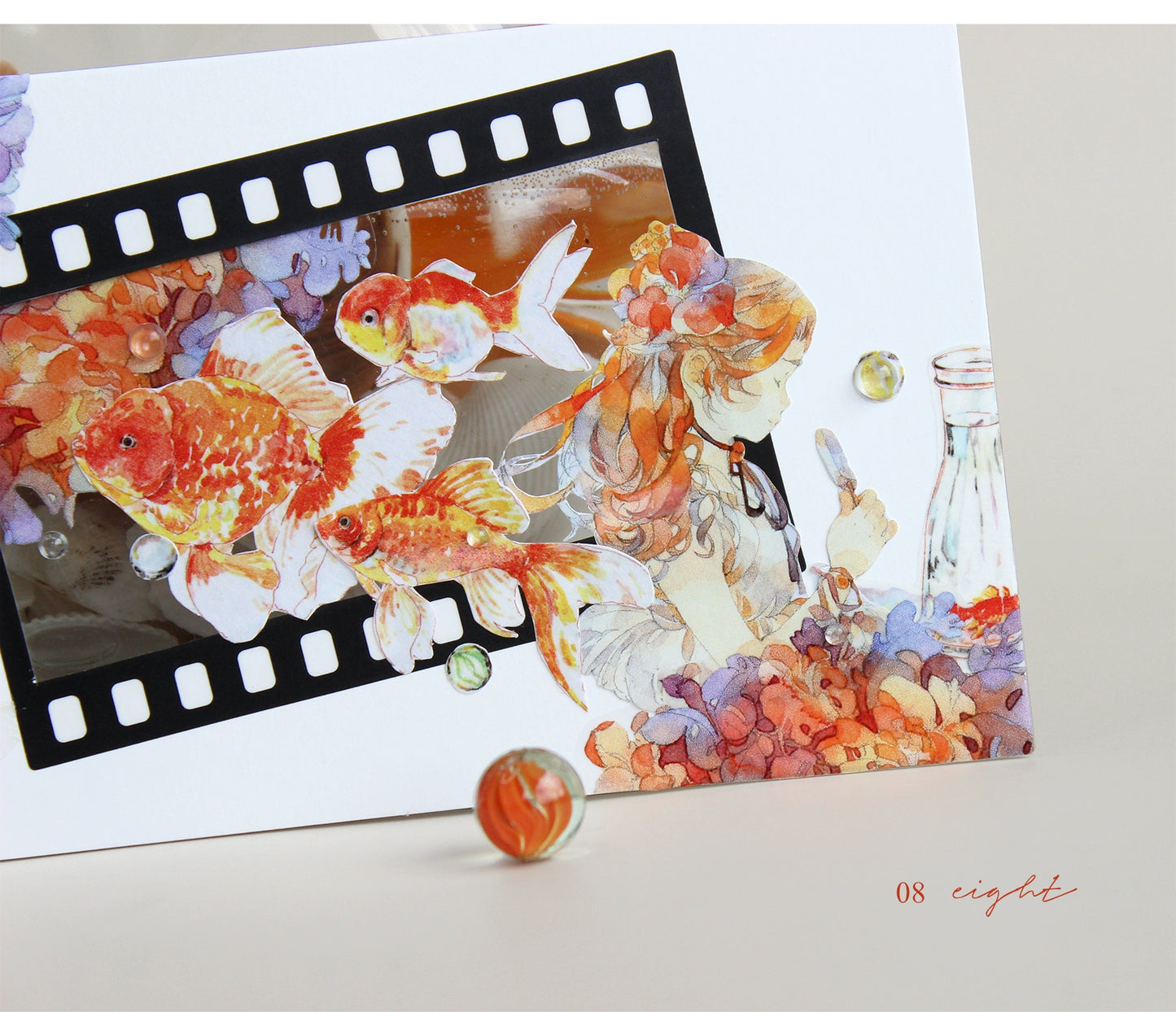 Moodtape【South Wind&Summer Cruising】Original Animal Characters Landscap Original Design Washi/Pet Tape Stickers,for Scrapbook Supplies,Scrapbook Tape Stickers,Junk Journal Supplies