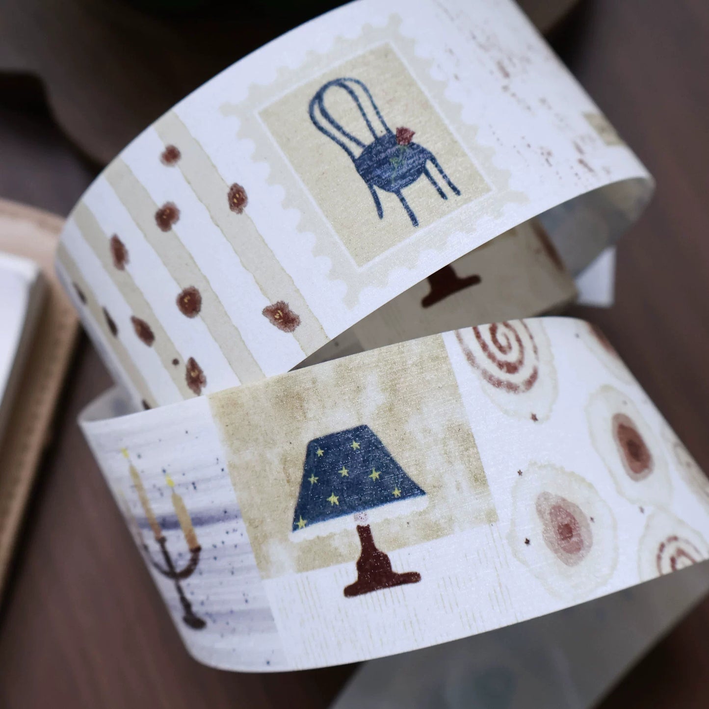YiEr Minimalist Style Vol4【Old Tune】Pre-cut Light Retro Orginal Design Washi Pet Tape Landscape Stickers