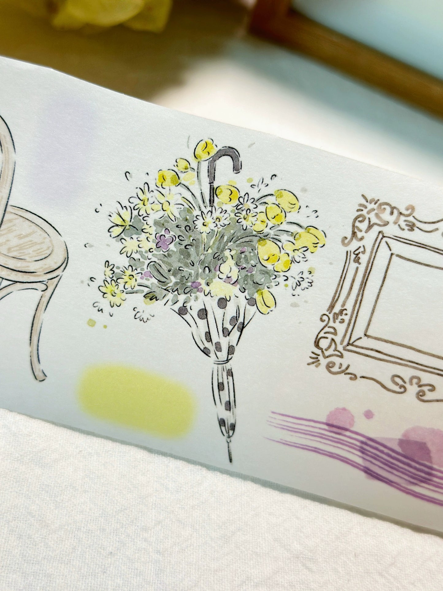 XiYue【Cloud Flowers Playing Shadows】Original Character Design Washi/PET Tape Stickers