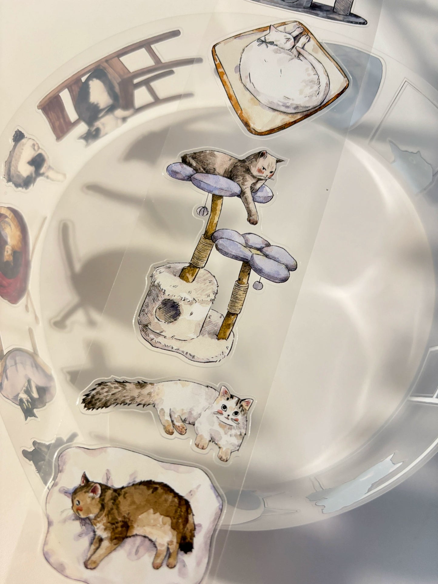 Kaixiaoxun Vol9 【Cat's Nest】 Pre-Cut Long Loop Washi/Matte PET Tape for Scrapbook Supplies,Junk Journal Supplies