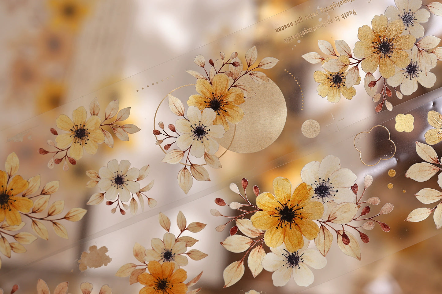 XiaoBaiJia【 Summer Overture】Light Retro Daisy Flower Orginal Design Washi Pet Floral Tape Landscaping Stickers