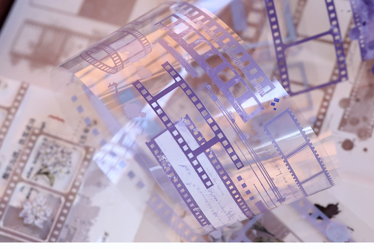 XiaoBaiJia【Film Collection】Light Retro Colorful Film Backgroud Washi PET Tape