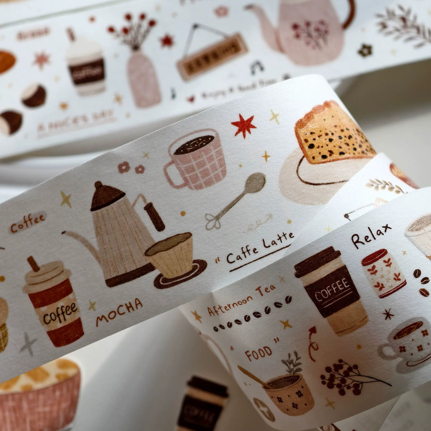 YiEr Minimalist Style Vol3【Coffee Daily】Light Retro Orginal Design Washi Pet Tape Landscape Stickers