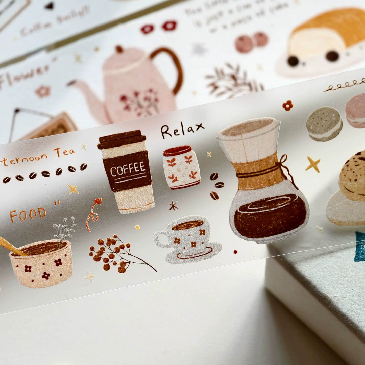 YiEr Minimalist Style Vol3【Coffee Daily】Light Retro Orginal Design Washi Pet Tape Landscape Stickers