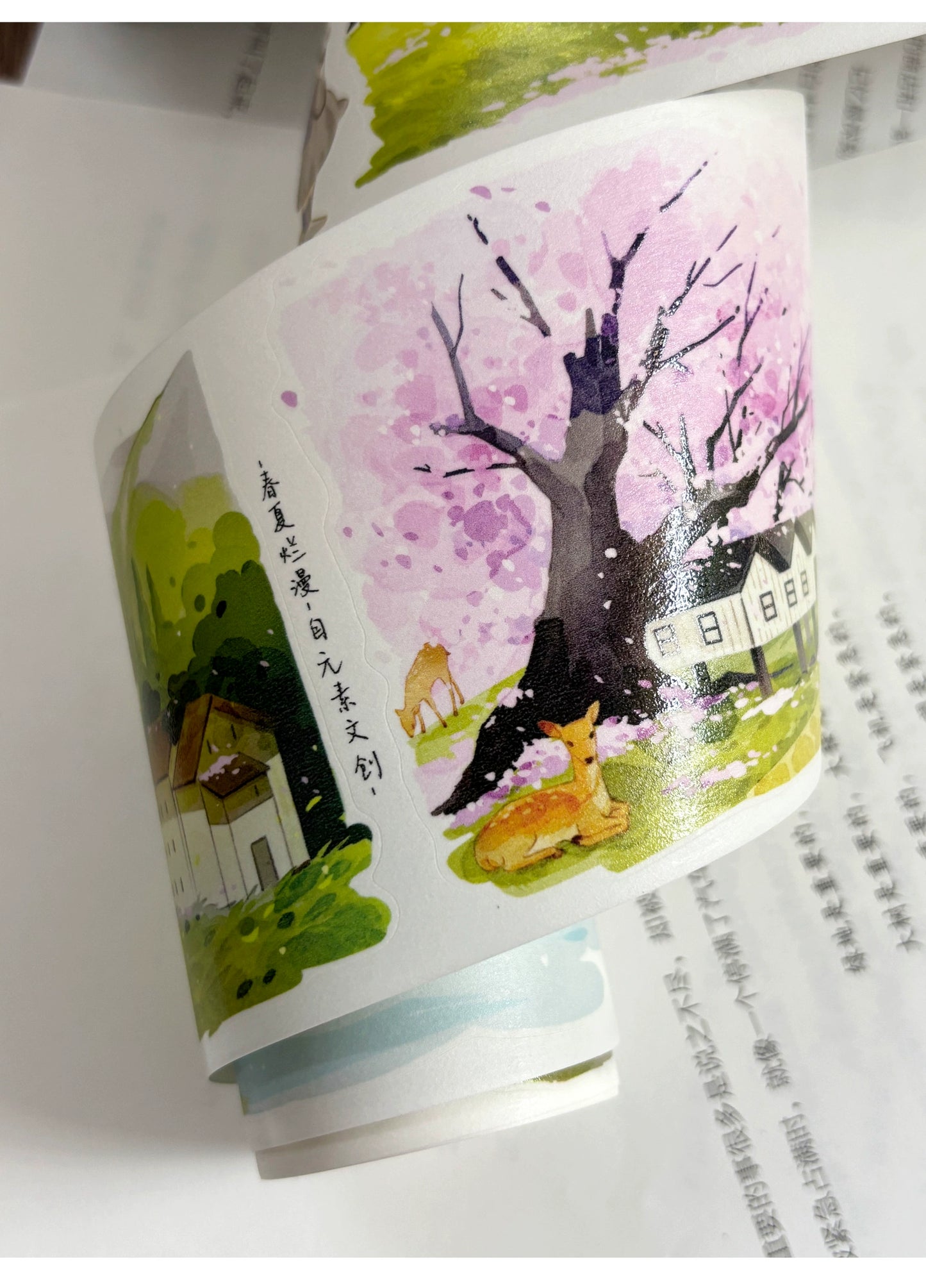 ZiYuanSu Vol12【Spring and Summer Romance】Scene/Landscape Pre-cut Washi/PET Tape,for Scrapbook Supplies,Scrapbook Tape Stickers,Junk Journal Supplies