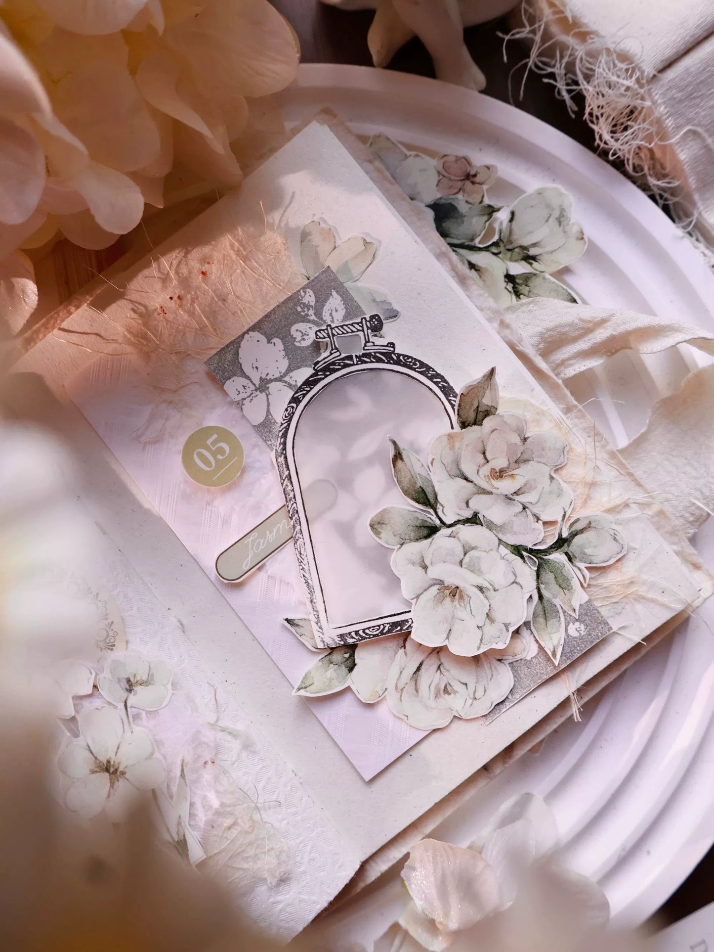 YiEr Vol14【Wind Language Flower Sleep】Small Floral Washi Tape and PET Stickers