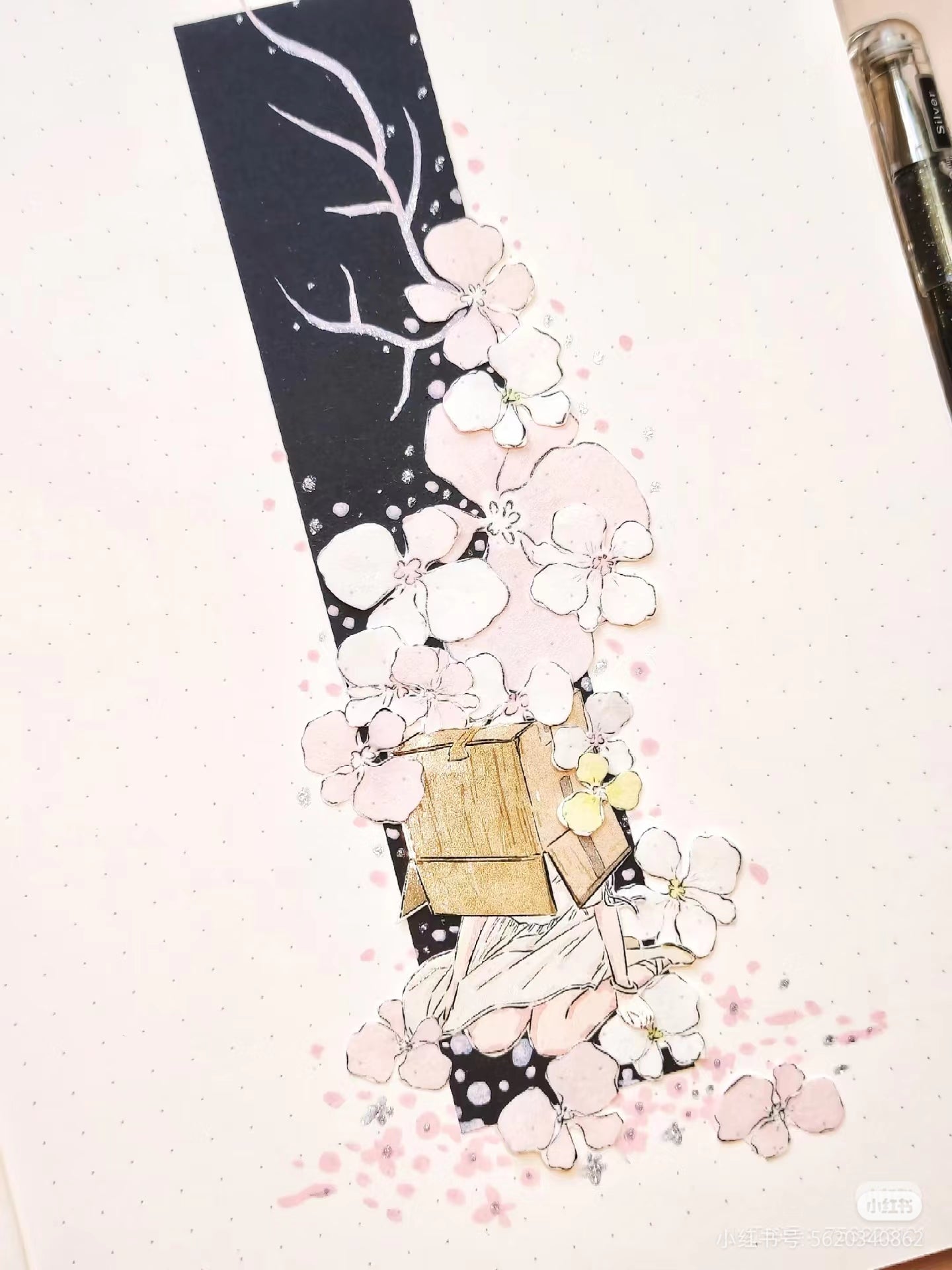 Meet Again Studio【Salt Flower Collection】Little Daisy Spring Still Light Purple Blue Kite Washi Tape