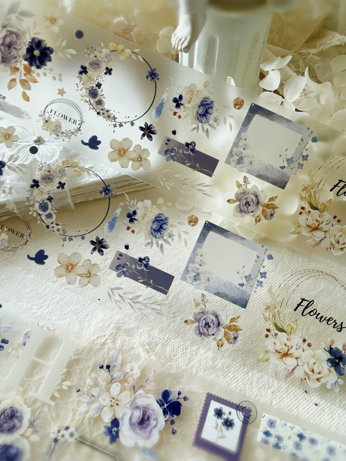 YiEr【Winter Silence】Orginal Design Washi/Pet Tape Light Retro Stickers