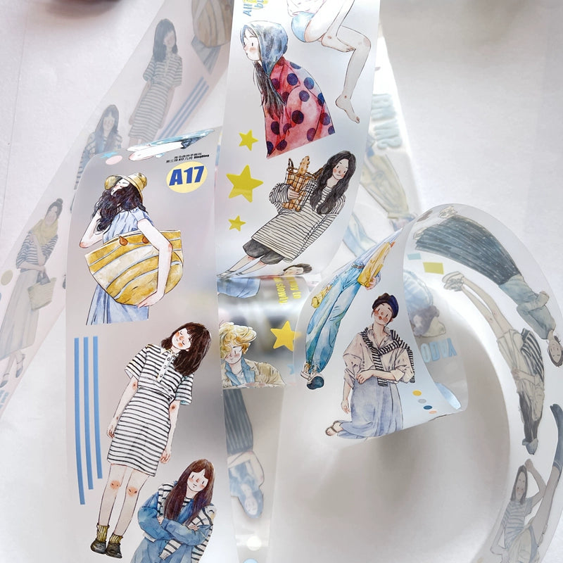 Seahorse Forest Vol3【A17#Geometry】Original Character Design Journal Washi/Matte PET Tape