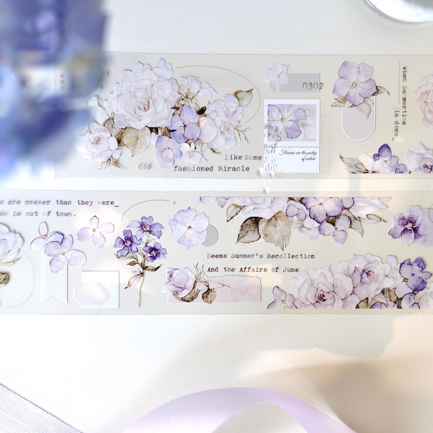 QueBanCha Vol4【Chunwu Flower Room】Orginal Design Washi/Pet Tape Light Retro Landscaping Stickers,for Scrapbook Supplies,Scrapbook Tape Stickers,Junk Journal Supplies