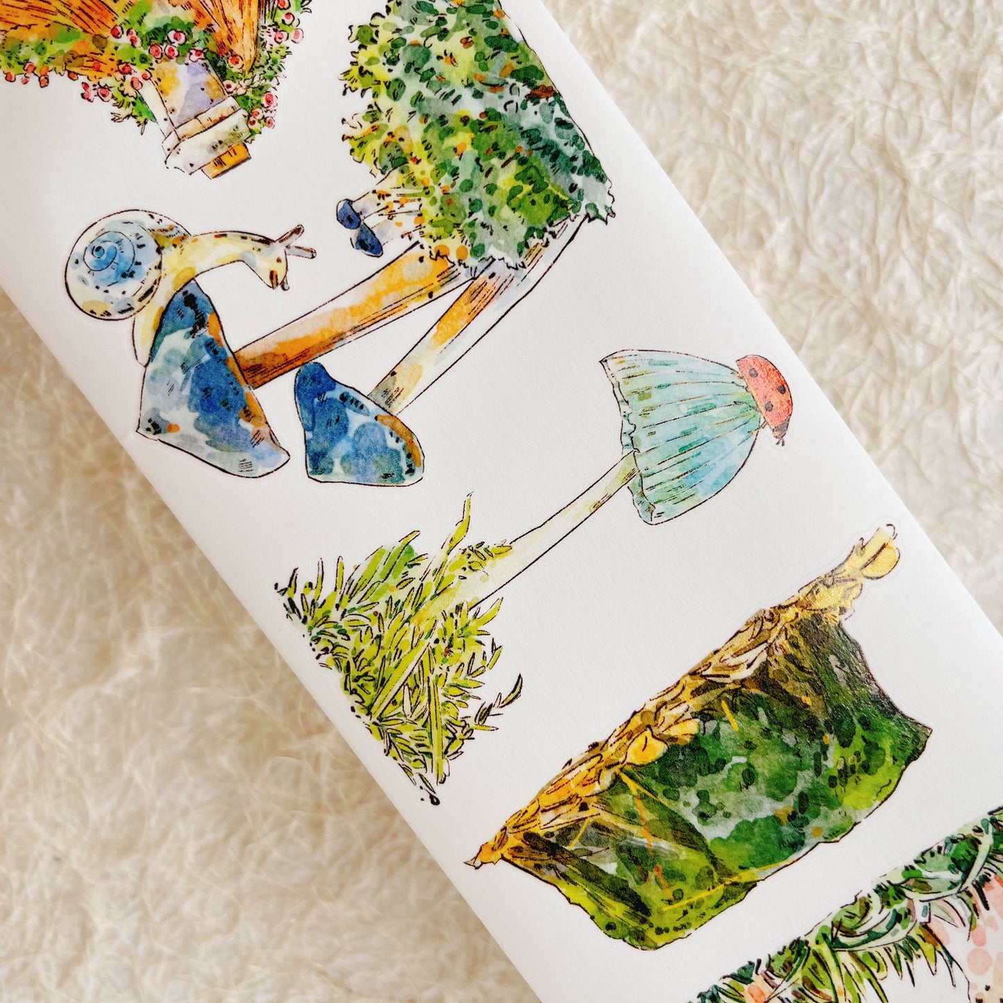 Seahorse Forest Vol8 A48 Vintage Forest Cottage,Pre-Cut Scene Washi/PET Tape Stickers,Original Design,for Scrapbook Supplies,Scrapbook Tape Stickers,Junk Journal Supplies