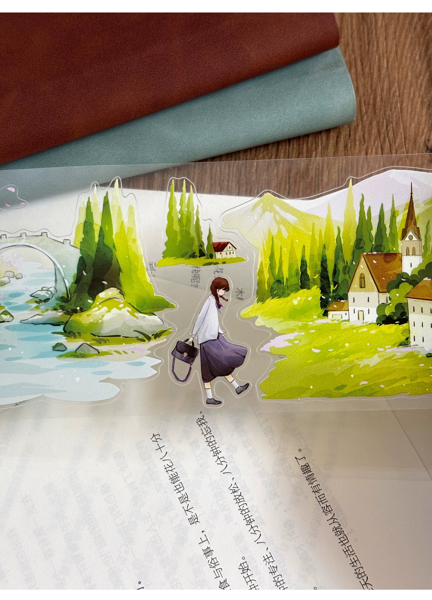 ZiYuanSu Vol12【Spring and Summer Romance】Scene/Landscape Pre-cut Washi/PET Tape,for Scrapbook Supplies,Scrapbook Tape Stickers,Junk Journal Supplies