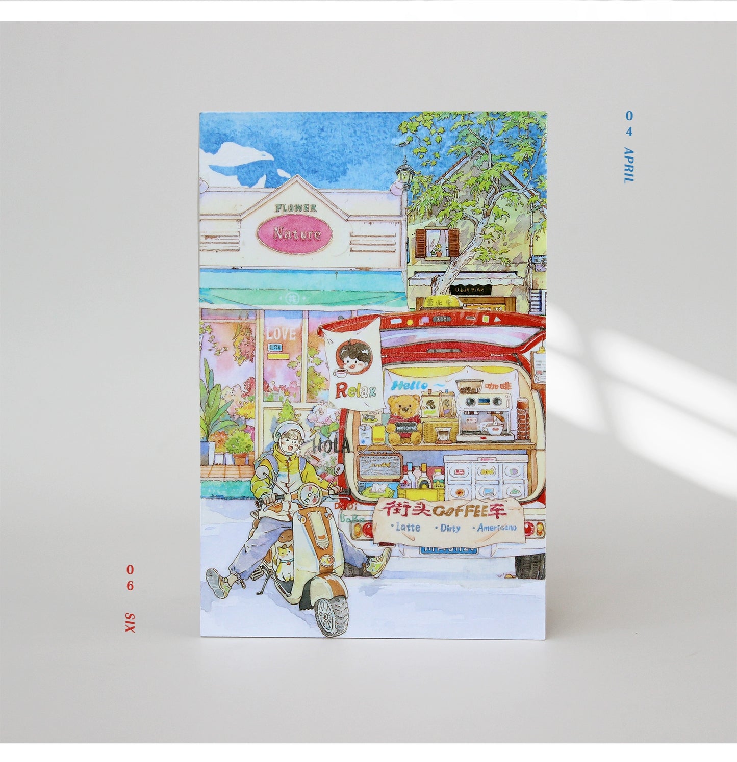 Moodtape【Street Corner Time】Street View Landscap Original Design Washi/Pet Tape Stickers,for Scrapbook Supplies,Scrapbook Tape Stickers,Junk Journal Supplies
