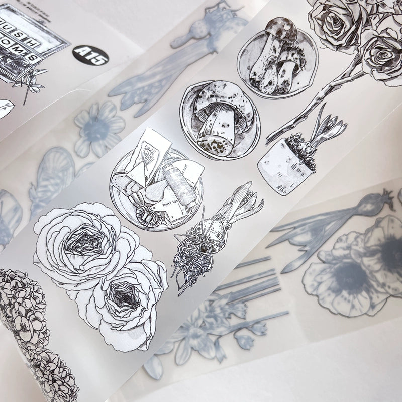 Seahorse Forest Vol3【A15#Old Times】Original Character Design Journal Washi/Matte PET Tape