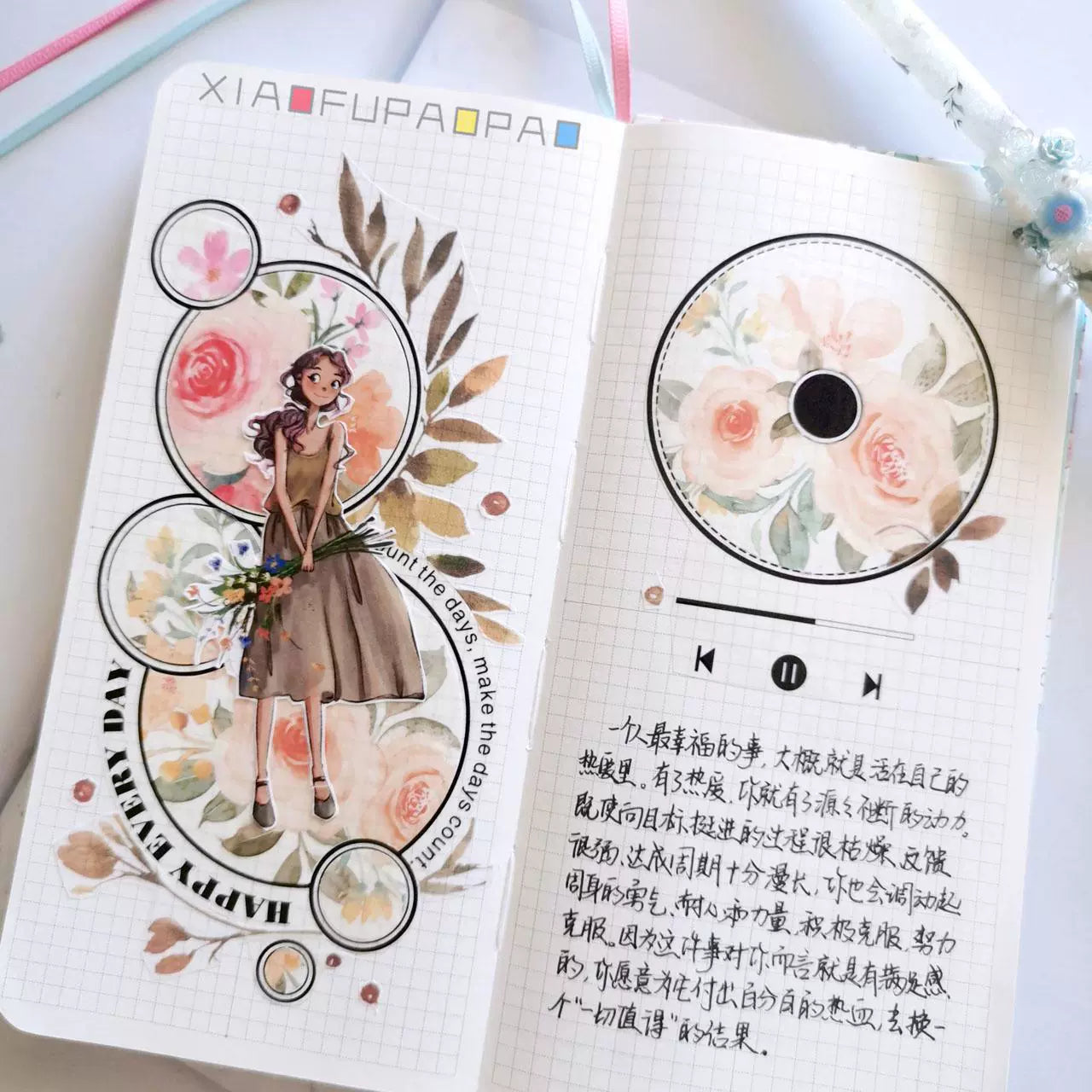 Small Floating Bubble Typesetting1 Washi Tape Basic Lazy Border Frame Suitable for A6/B6
