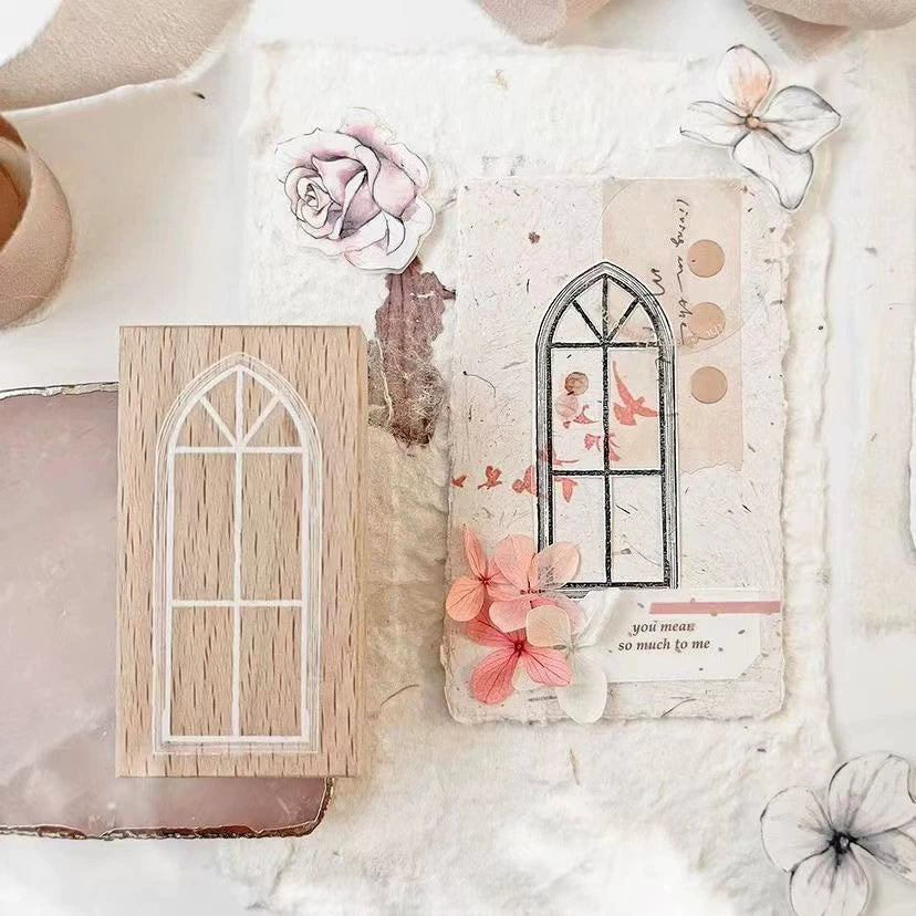 Malaysia JP Spring Window/Butterfly Wooden Stamp