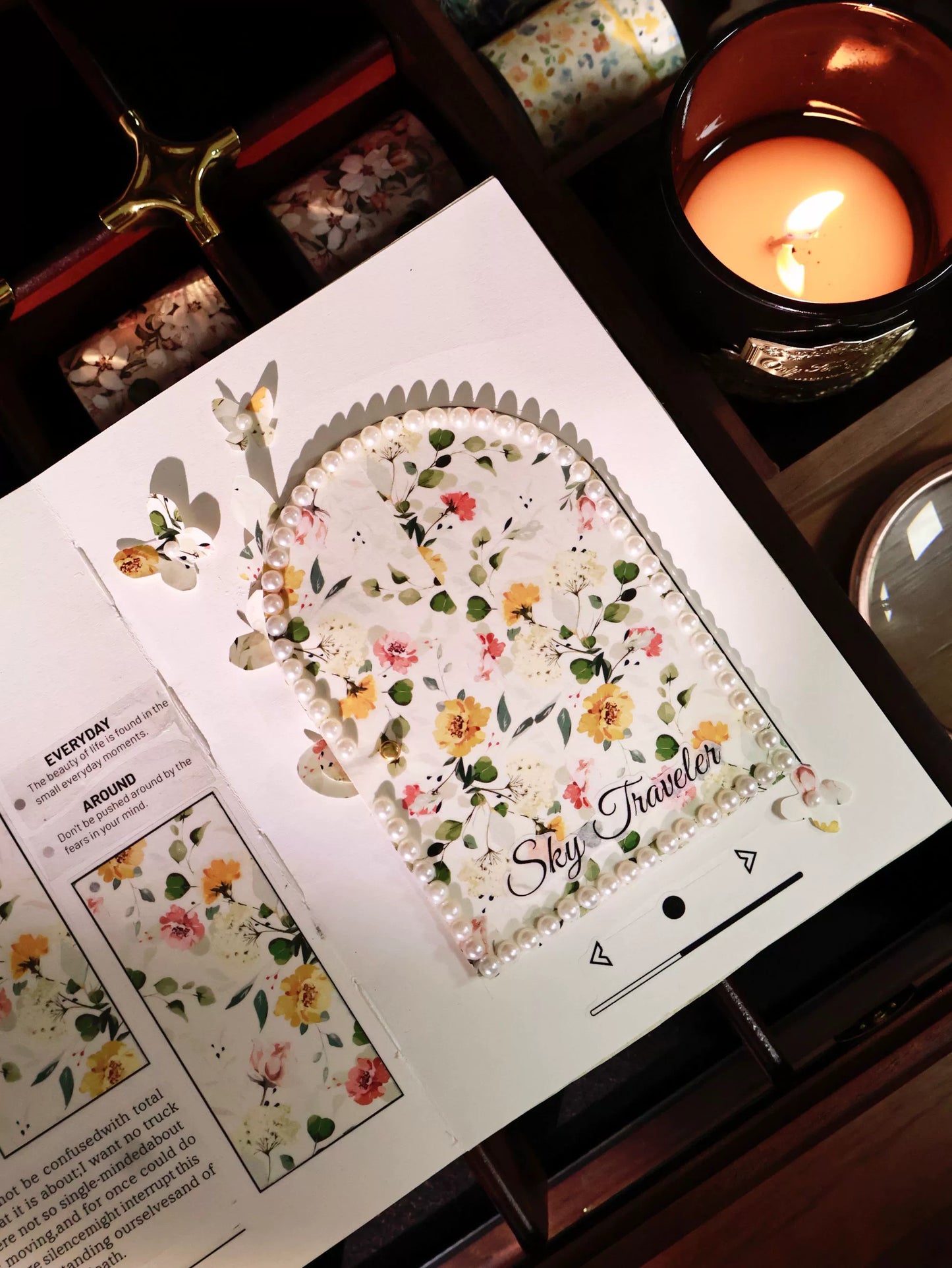 YiEr Vol14【Basic Floral Patterns】Floral Backgroud Washi Tape PET Stickers