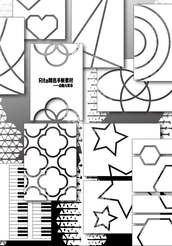 Rita's Little World【Framing Elements 6-10】Original Washi Paper Material Sticker Book