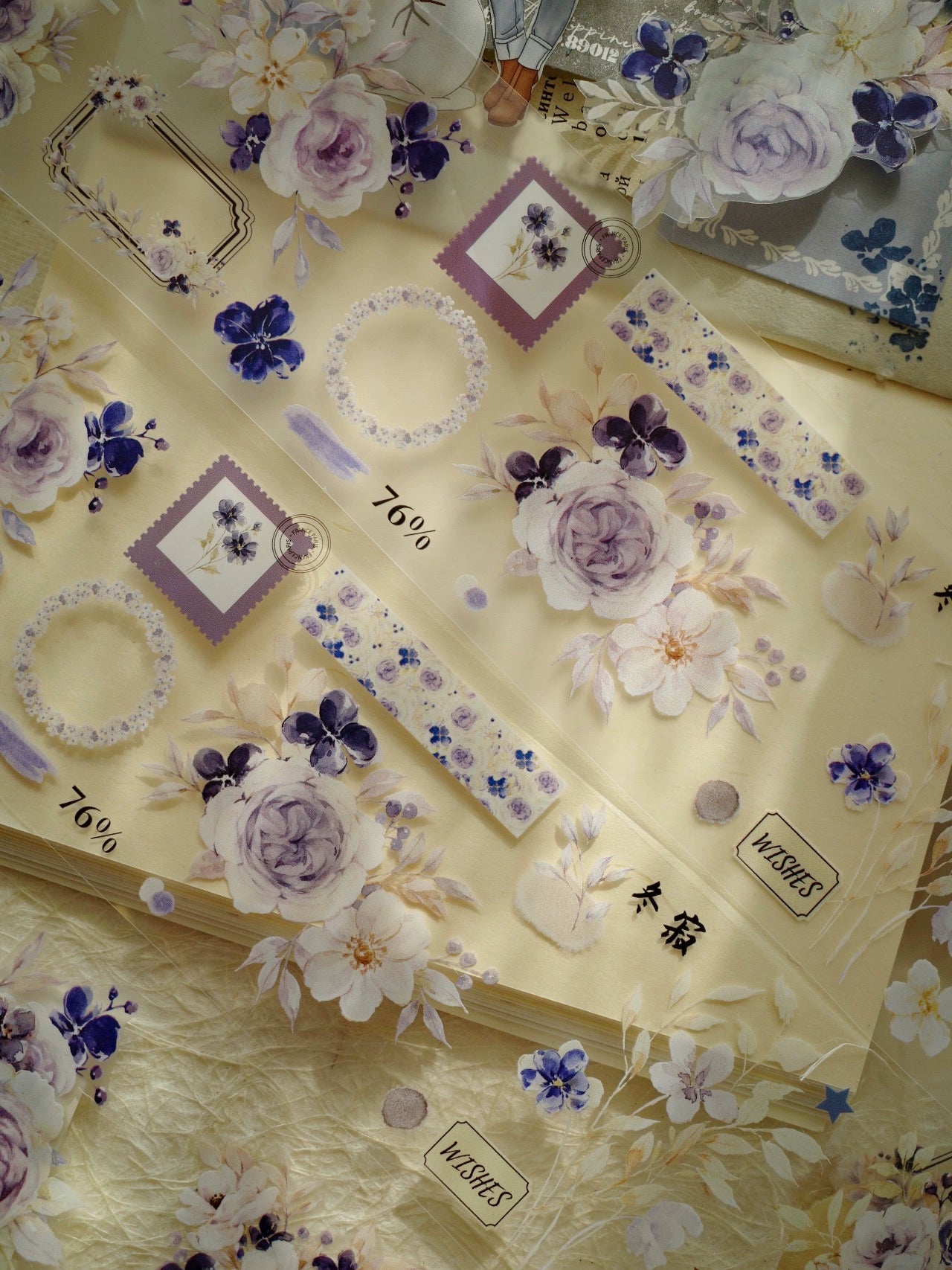 YiEr【Winter Silence】Orginal Design Washi/Pet Tape Light Retro Stickers