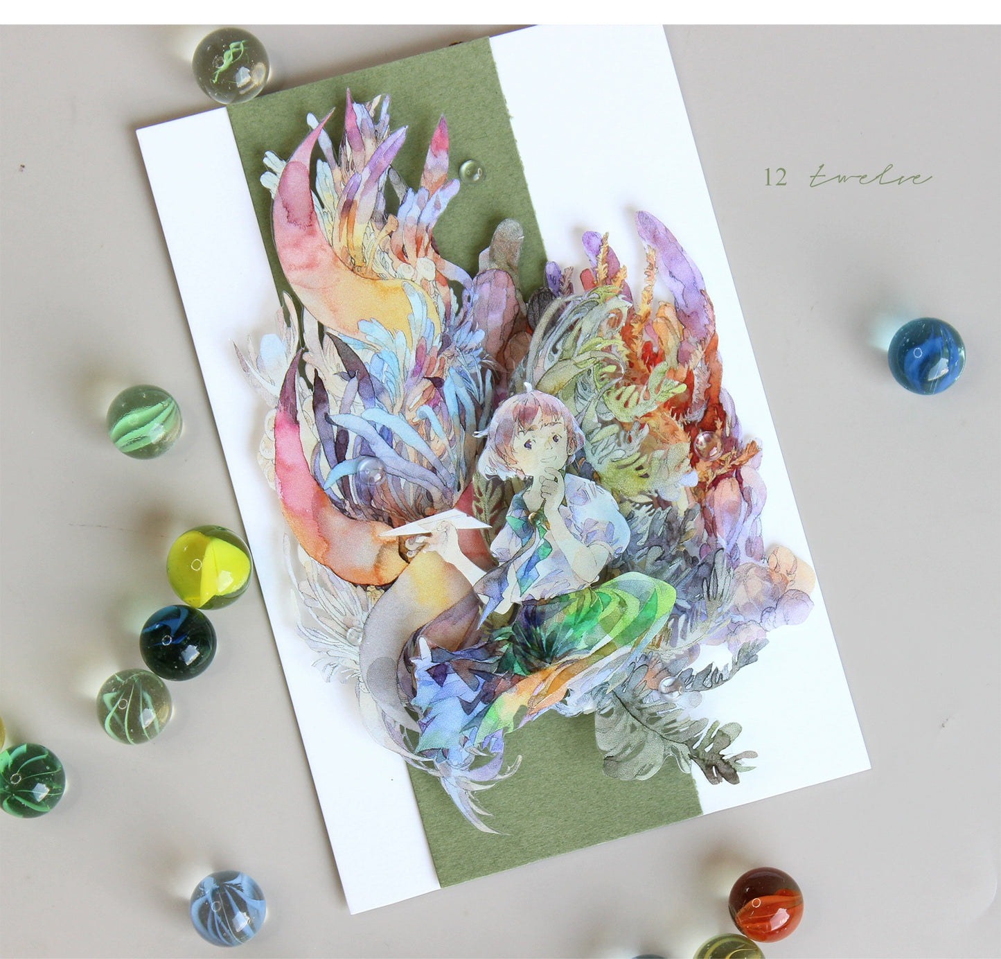 Moodtape【South Wind&Summer Cruising】Original Animal Characters Landscap Original Design Washi/Pet Tape Stickers,for Scrapbook Supplies,Scrapbook Tape Stickers,Junk Journal Supplies