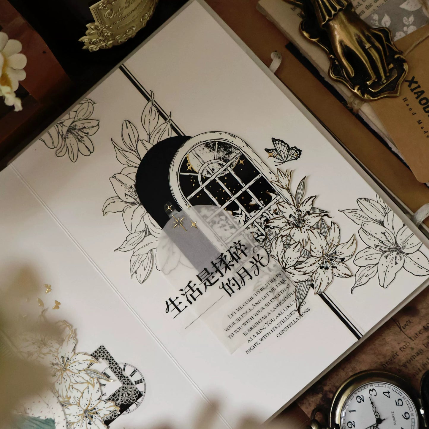 YiEr Vol14【Lily Window】Lily Washi Tape and PET Stickers