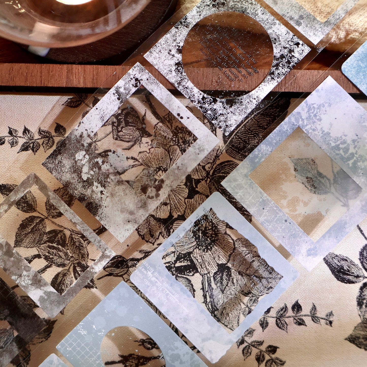 YiEr Vol13【Border Set】Orginal Design Washi/Pet Frame Tape Light Retro Backgroud Stickers