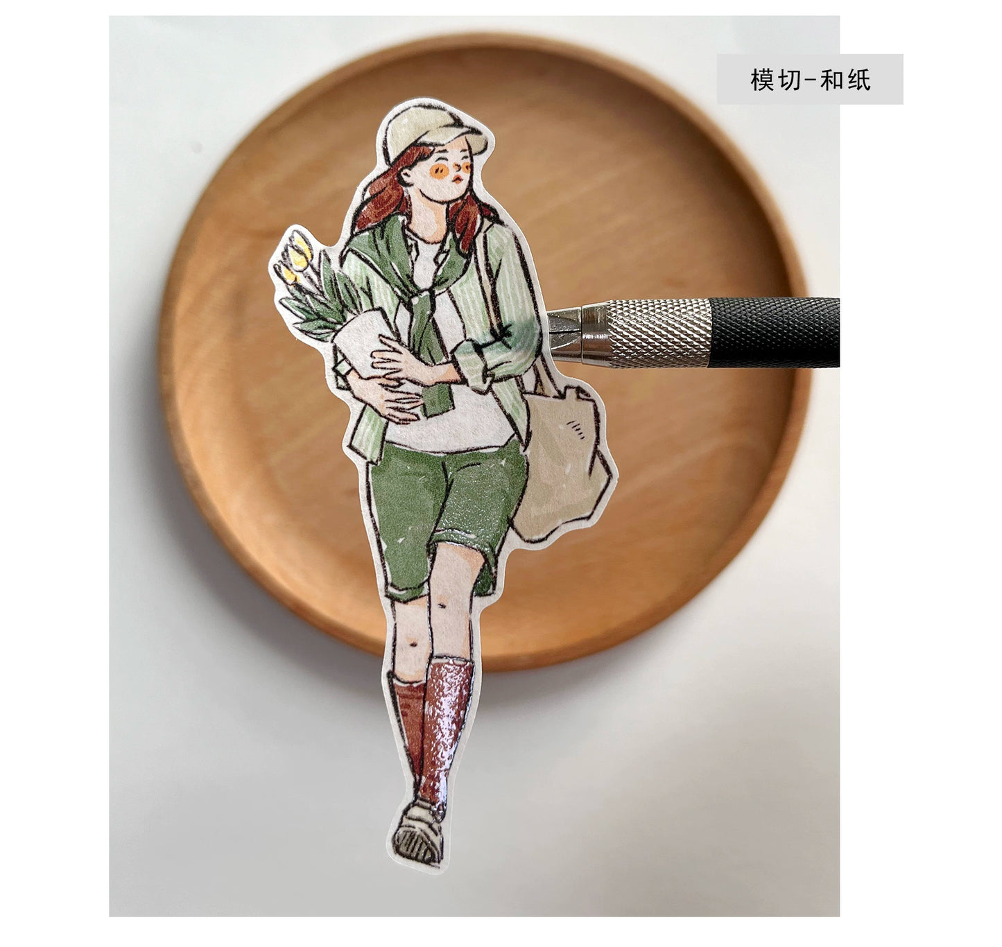 ZiYuanSu Vol12【Coffee Freedom&Comfortable Season】Pre-Cut Original Design Character Washi/PET Tape Stickers, for Scrapbook Supplies,Scrapbook Tape Stickers,Junk Journal Supplies, Journaling Stickers,Bullet Journals