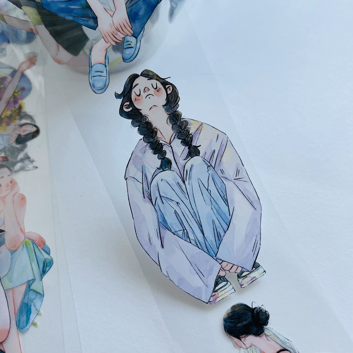 DingDing Vol3【6#Little Beauty】Original Vintage Casualness Girl Washi PET Tape