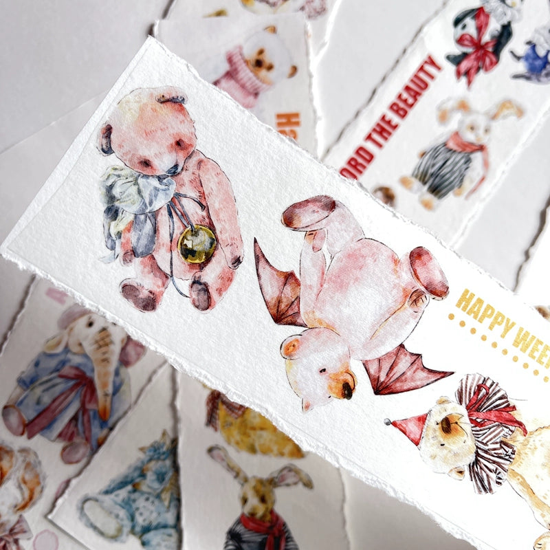 Seahorse Forest Vol3【A14#Doll】Original Character Design Journal Washi/Matte PET Tape