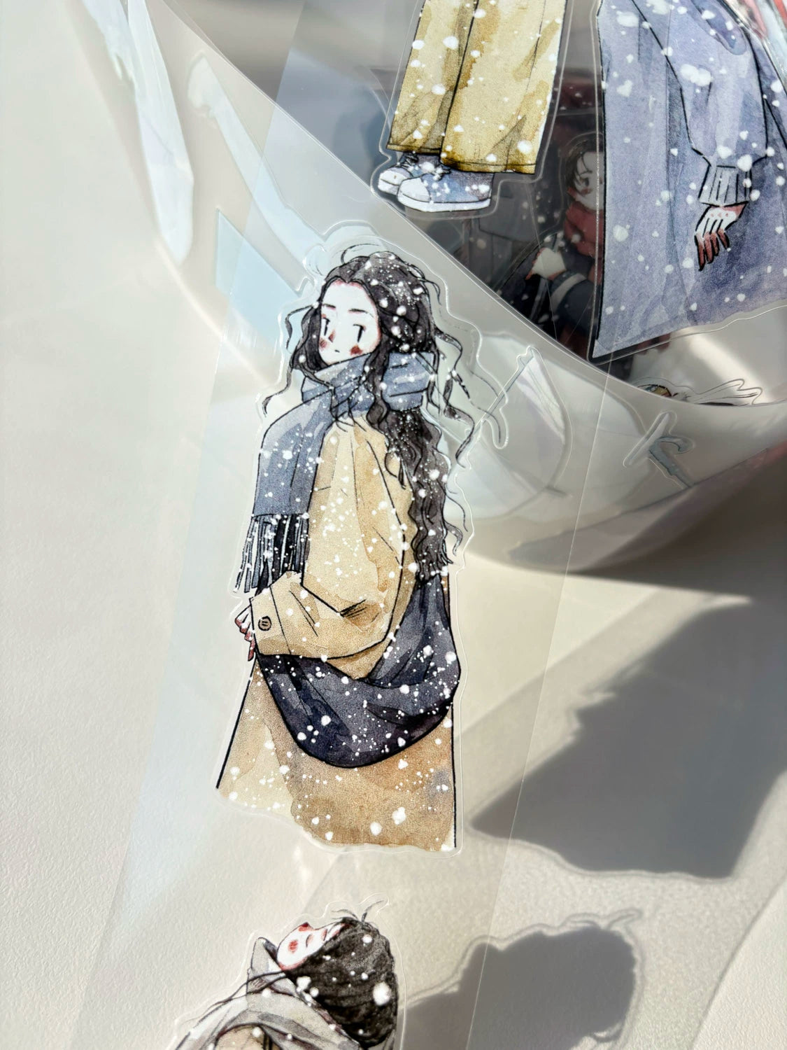 Kaixiaoxun Vol8 【It's Snowing】 Pre-Cut Washi/Matte PET Tape for Scrapbook Supplies,Junk Journal Supplies