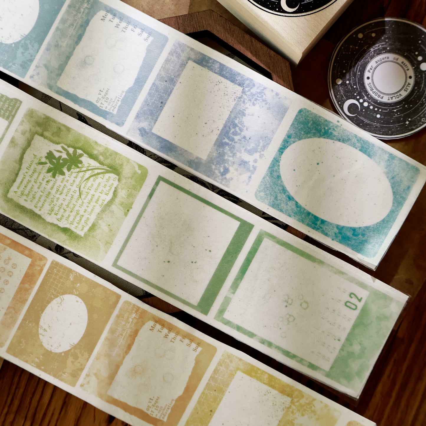 YiEr Vol13【Border Set】Orginal Design Washi/Pet Frame Tape Light Retro Backgroud Stickers