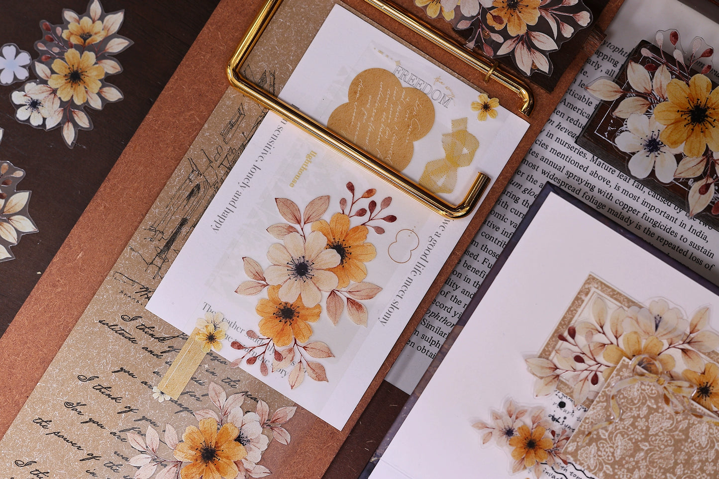 XiaoBaiJia【 Summer Overture】Light Retro Daisy Flower Orginal Design Washi Pet Floral Tape Landscaping Stickers