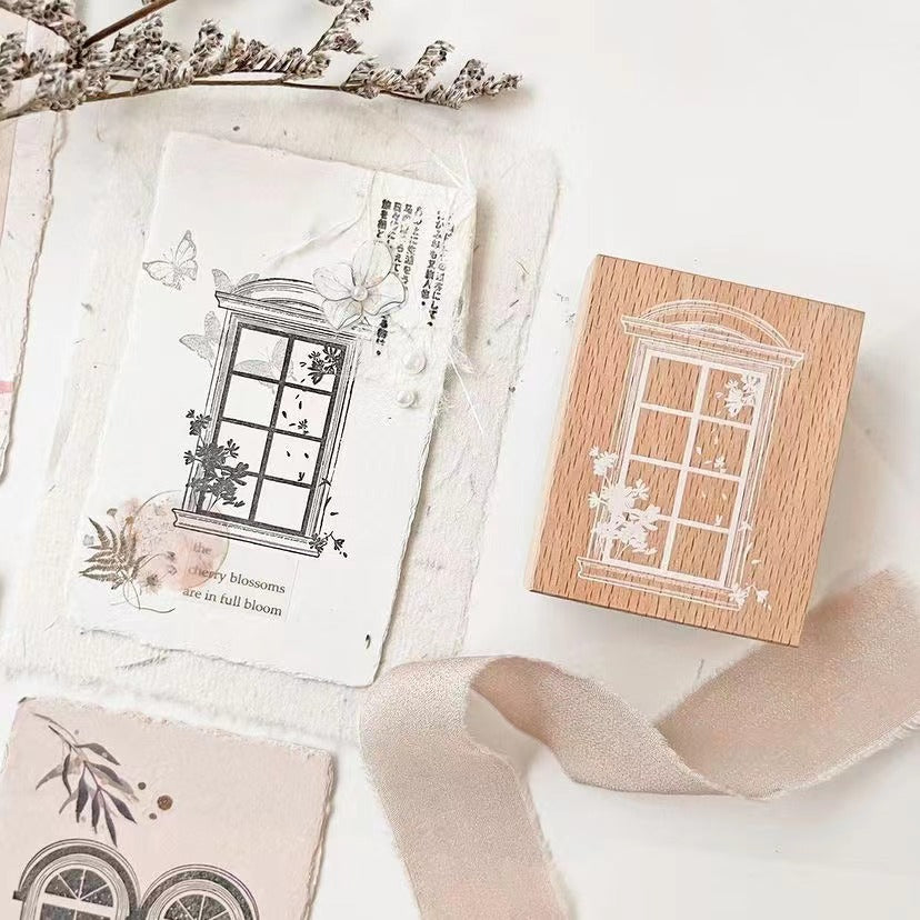 Malaysia JP Spring Window/Butterfly Wooden Stamp