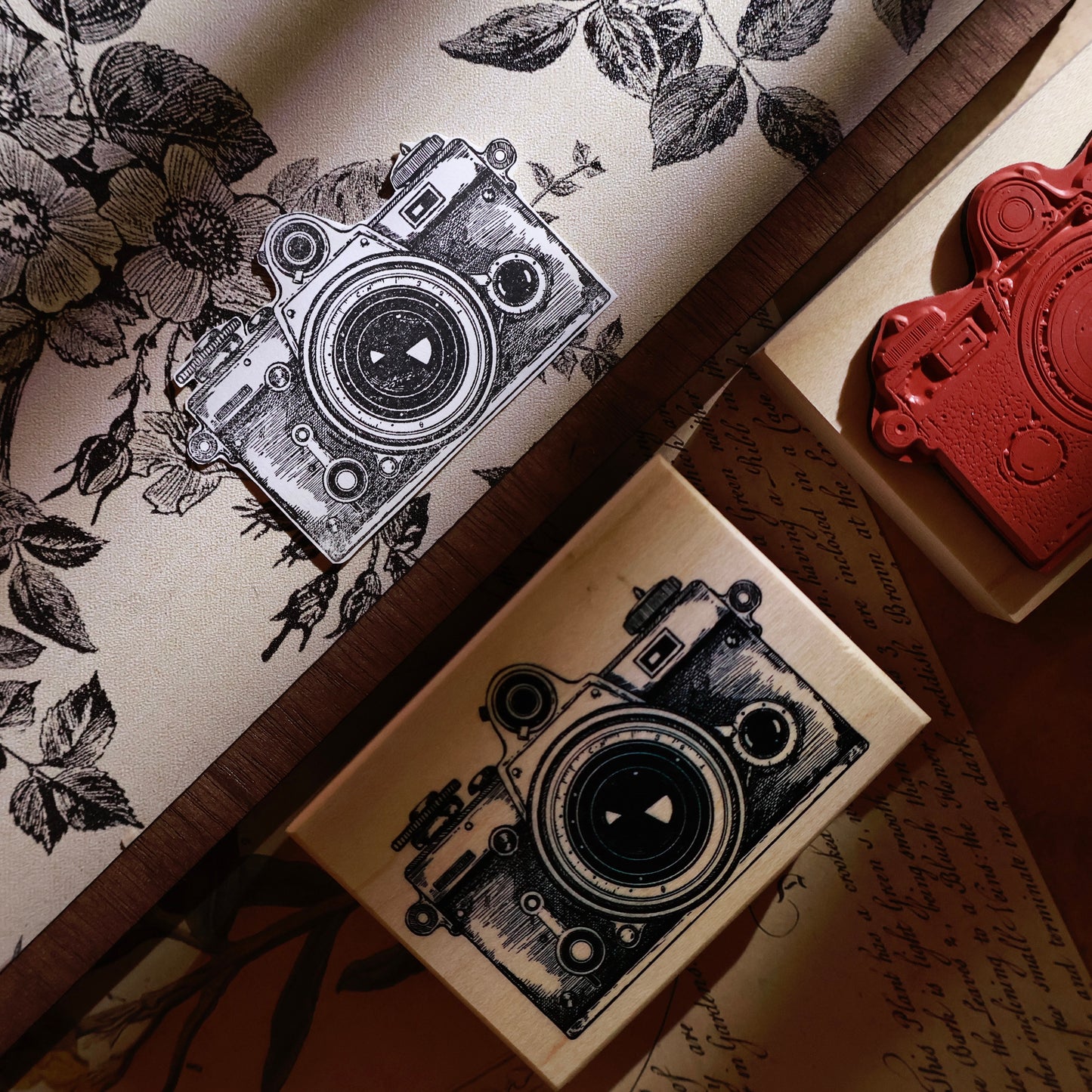 YiEr Stamp【Camera】Upgraded Red Rubber Retro Stamp