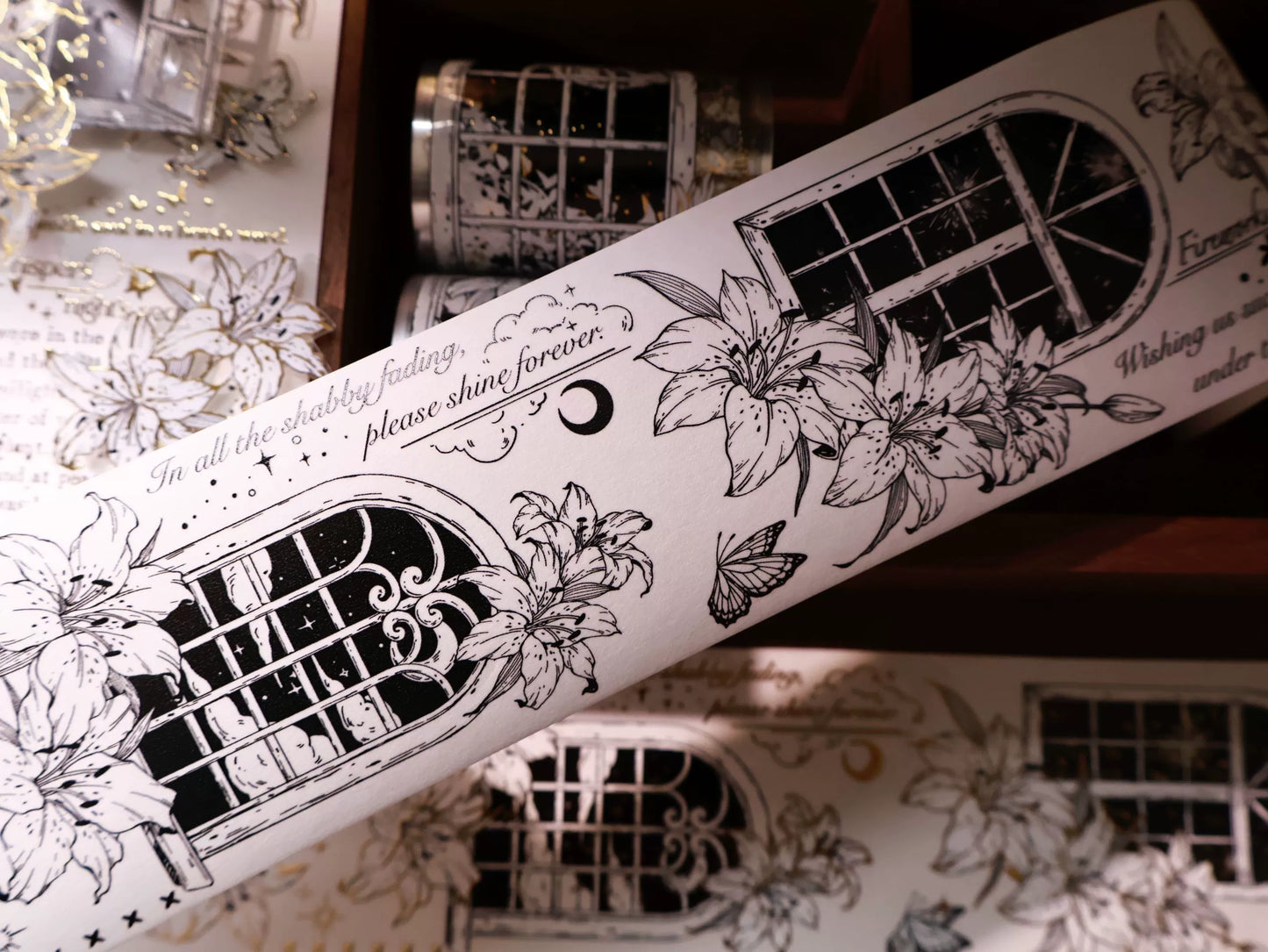 YiEr Vol14【Lily Window】Lily Washi Tape and PET Stickers